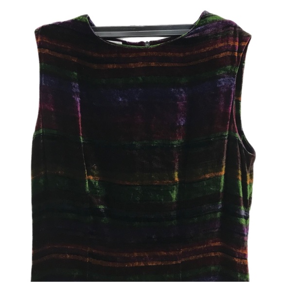Olivier Strelli Multi Colour Vintage Velvet Dress - Picture 3 of 8